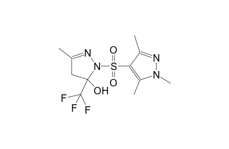 3-methyl-5-(trifluoromethyl)-1-[(1,3,5-trimethyl-1H-pyrazol-4-yl)sulfonyl]-4,5-dihydro-1H-pyrazol-5-ol