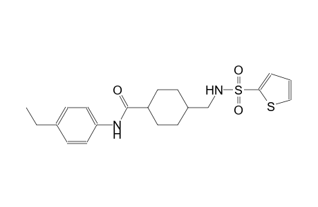 N-(4-ethylphenyl)-4-{[(2-thienylsulfonyl)amino]methyl}cyclohexanecarboxamide
