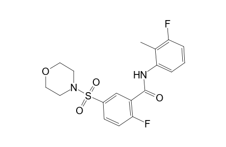 2-Fluoro-N-(3-fluoro-2-methylphenyl)-5-(4-morpholinylsulfonyl)benzamide