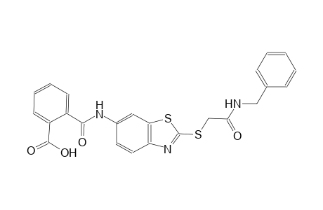 benzoic acid, 2-[[[2-[[2-oxo-2-[(phenylmethyl)amino]ethyl]thio]-6-benzothiazolyl]amino]carbonyl]-