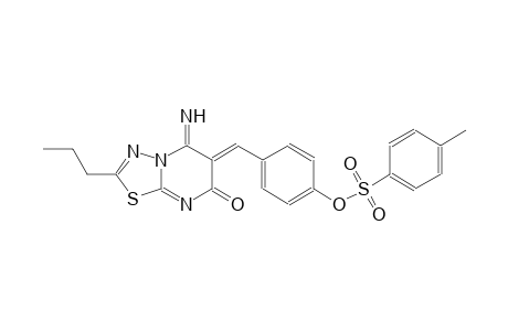 7H-[1,3,4]thiadiazolo[3,2-a]pyrimidin-7-one, 5,6-dihydro-5-imino-6-[[4-[[(4-methylphenyl)sulfonyl]oxy]phenyl]methylene]-2-propyl-, (6Z)-