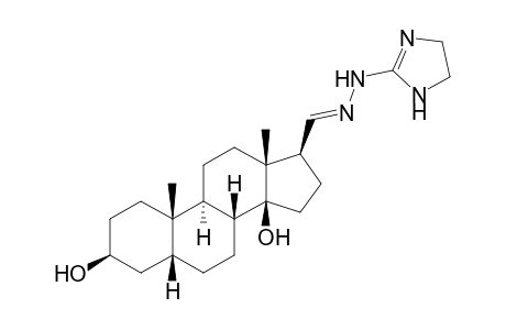 (3S,5R,8R,9S,10S,13R,14S,17S)-17-[(E)-(2-imidazolin-2-ylhydrazono)methyl]-10,13-dimethyl-1,2,3,4,5,6,7,8,9,11,12,15,16,17-tetradecahydrocyclopenta[a]phenanthrene-3,14-diol