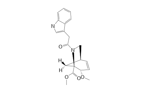 (+/-)-METHYL-6-{1-[2-(INDOL-3-YL)-1-OXOETHYL]}-4-alpha-METHOXY-6-AZABICYCLO-[3.2.1]-OCT-2-ENE-5-CARBOXYLATE