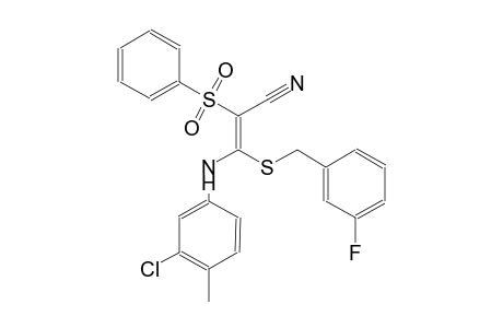 2-propenenitrile, 3-[(3-chloro-4-methylphenyl)amino]-3-[[(3-fluorophenyl)methyl]thio]-2-(phenylsulfonyl)-, (2E)-