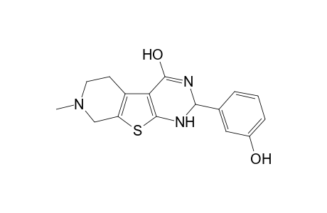 2-(3-Hydroxy-phenyl)-7-methyl-1,2,5,6,7,8-hexahydro-9-thia-1,3,7-triaza-fluoren-4-ol