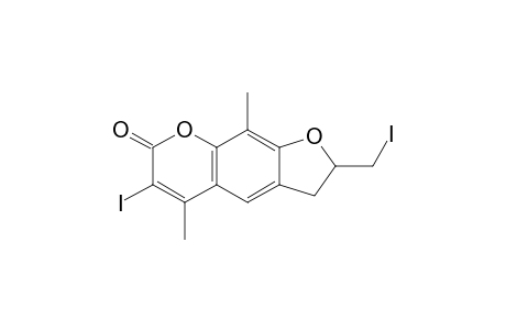 6-iodanyl-2-(iodanylmethyl)-5,9-dimethyl-2,3-dihydrofuro[3,2-g]chromen-7-one