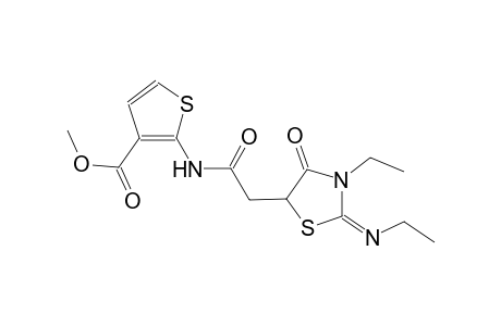 3-thiophenecarboxylic acid, 2-[[[(2E)-3-ethyl-2-[(E)-ethylimino]-4-oxothiazolidinyl]acetyl]amino]-, methyl ester