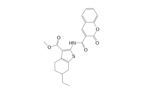 methyl 6-ethyl-2-{[(2-oxo-2H-chromen-3-yl)carbonyl]amino}-4,5,6,7-tetrahydro-1-benzothiophene-3-carboxylate