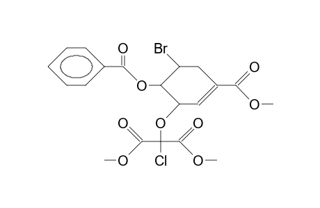 (3b,4a,5B)-3-(Bis[methoxycarbonyl]-chloro-methoxy)-4-benzoyloxy-5-bromo-1-cyclohexene-1-carboxylic acid, methyl ester