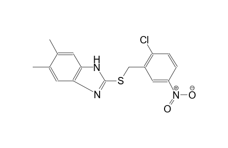 2-[(2-chloro-5-nitrobenzyl)sulfanyl]-5,6-dimethyl-1H-benzimidazole