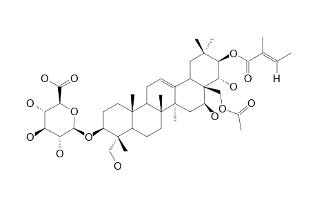 3-O-BETA-D-GLUCURONOPYRANOSYL-21-O-TIGLOYL-28-O-ACETYL-GYMNEMAGENIN;GYMNEMIC-ACID-1