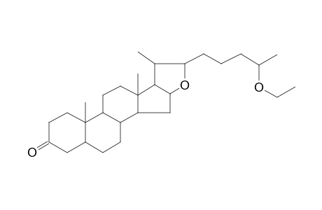 Cholestan-16,22-epoxy-26-ol-3-one ethyl ether