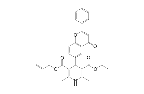Allyl ethyl 1,4-dihydro-2,6-dimethyl-4-(2'-phenyl-4H-[1']benzopyran-4'-oxo-6'-yl)-3,5-pyridinedicarboxylate