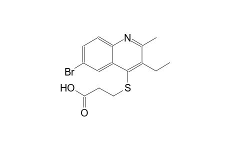 propanoic acid, 3-[(6-bromo-3-ethyl-2-methyl-4-quinolinyl)thio]-