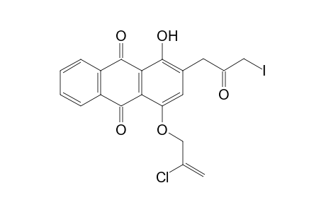 4-(2''-chloroprop-2''-enyloxy)-1-hydroxy-2-(3'-iodo-2'-oxopropyl)anthraquinone