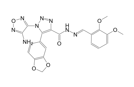1-(4-amino-1,2,5-oxadiazol-3-yl)-5-(1,3-benzodioxol-5-yl)-N'-[(E)-(2,3-dimethoxyphenyl)methylidene]-1H-1,2,3-triazole-4-carbohydrazide
