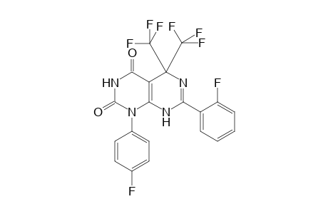 7-(2-Fluorophenyl)-1-(4-fluorophenyl)-5,5-bis(trifluoromethyl)-5,8-dihydropyrimido[4,5-d]pyrimidine-2,4(1H,3H)-dione