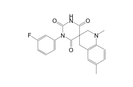 1-(3-fluorophenyl)-1',6'-dimethyl-2',4'-dihydro-1H,1'H-spiro[pyrimidine-5,3'-quinoline]-2,4,6(3H)-trione