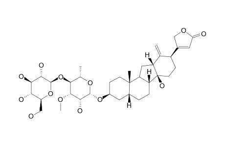 THEVETIOSIDE-D;THEVETIOGENIN-3-BETA-D-GLUCOPYRANOSYL-(1->4)-ALPHA-L-ACOFRIOPYRANOSIDE
