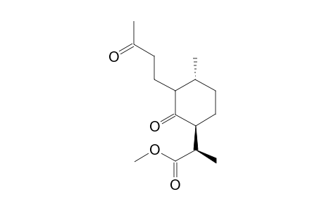 2-Methyl-5-[1-(methoxycarbonyl)ethyl]-1-(3-oxobutyl)cyclohexane-6-one