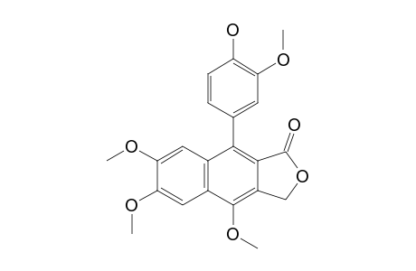 1-(4'-HYDROXY-3'-METHOXY)-PHENYL-4,6,7-TRIMETHOXY-2,3-NAPHTHALIDE,GILINAPHTHALIDE-A