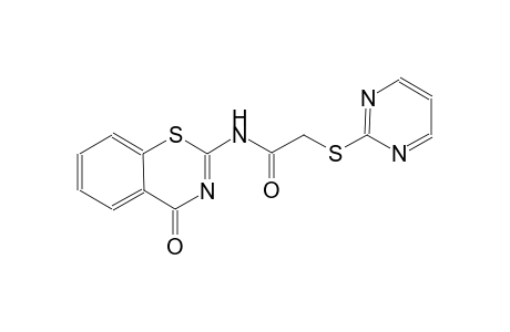 N-(4-oxo-4H-1,3-benzothiazin-2-yl)-2-(2-pyrimidinylsulfanyl)acetamide