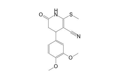 3-pyridinecarbonitrile, 4-(3,4-dimethoxyphenyl)-1,4,5,6-tetrahydro-2-(methylthio)-6-oxo-