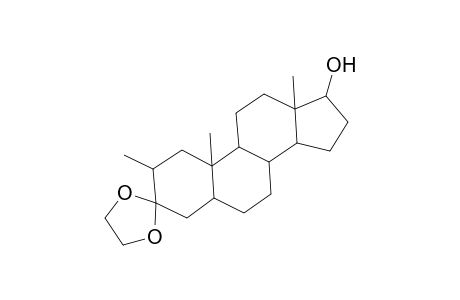 Androstan-3-one, 17-hydroxy-2-methyl-, cyclic 1,2-ethanediyl acetal, (2.beta.,5.beta.,17.beta.)-