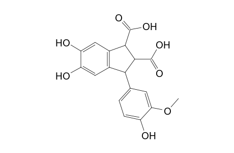 3-(3-Methoxy-4-oxidanyl-phenyl)-5,6-bis(oxidanyl)-2,3-dihydro-1H-indene-1,2-dicarboxylic acid