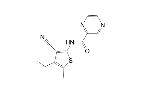 N-(3-cyano-4-ethyl-5-methyl-2-thienyl)-2-pyrazinecarboxamide