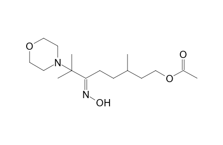 Acetic acid 6-[(E)-hydroxyimino]-3,7-dimethyl-7-morpholin-4-yl-octyl ester