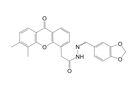 N-(1,3-benzodioxol-5-ylmethyleneamino)-2-(5,6-dimethyl-9-oxo-xanthen-4-yl)acetamide
