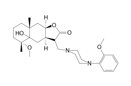 (3aR,5R,8aR,9aR)-4a-hydroxy-5-methoxy-3-[[4-(2-methoxyphenyl)-1-piperazinyl]methyl]-5,8a-dimethyl-3,3a,4,6,7,8,9,9a-octahydrobenzo[f]benzofuran-2-one