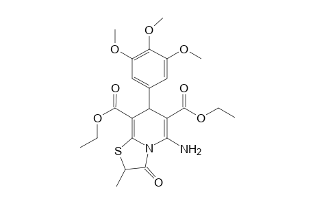 5-Amino-2-methyl-3-oxo-7-(3,4,5-trimethoxyphenyl)-7H-thiazolo[3,2-a]pyridine-6,8-dicarboxylic acid diethyl ester