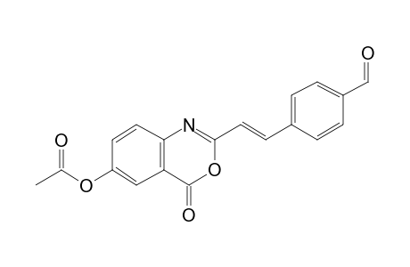 Acetic acid 2-[2-(4-formyl-phenyl)-vinyl]-4-oxo-4H-benzo[d][1,3]oxazin-6-yl ester