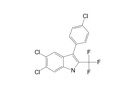 5,6-DICHLORO-3-(4-CHLOROPHENYL)-2-(TRIFLUOROMETHYL)-INDOLE