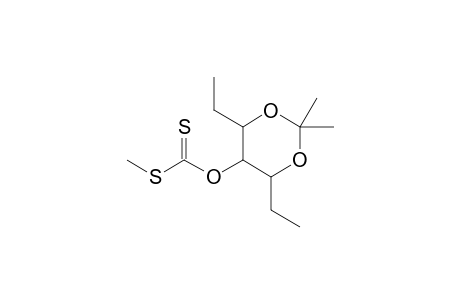 2,2-Dimethyl-4,6-diethyl-1,3-dioxan-5-yl (methylsulfanyl)methanethioate