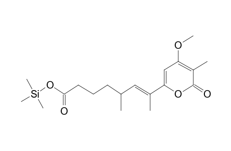 (E)-7-(4-Methoxy-5-methyl-6-oxopyran-2-yl)-5-methyloct-6-enoic acid, tms