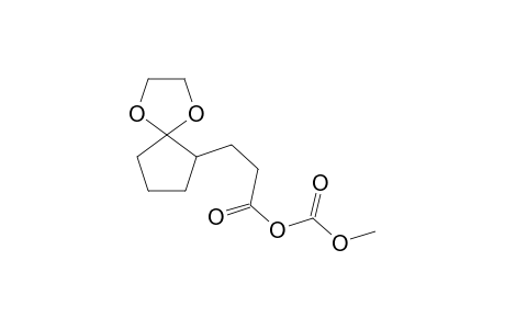3-(2,2-Ethylenedioxycyclopentan-1-yl)propionic (methyl carbonic)anhydride