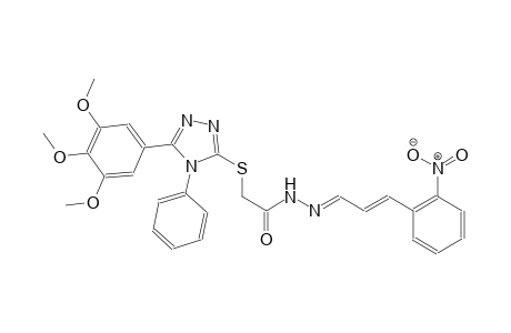 acetic acid, [[4-phenyl-5-(3,4,5-trimethoxyphenyl)-4H-1,2,4-triazol-3-yl]thio]-, 2-[(E,2E)-3-(2-nitrophenyl)-2-propenylidene]hydrazide