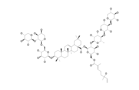 #1;GLEDITSIOSIDE-A;3-O-BETA-D-XYLOPYRANOSYL-(1-2)-ALPHA-L-ARABINOPYRANOSYL-(1-6)-BETA-D-GLUCOPYRANOSYL-OLEANOLIC-ACID-28-O-BETA-D-XYLOPYRANOSYL-(1-3)-BETA-D-XY