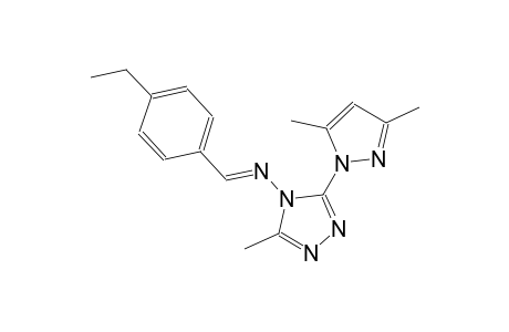 3-(3,5-dimethyl-1H-pyrazol-1-yl)-N-[(E)-(4-ethylphenyl)methylidene]-5-methyl-4H-1,2,4-triazol-4-amine
