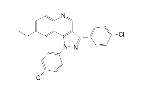 1H-pyrazolo[4,3-c]quinoline, 1,3-bis(4-chlorophenyl)-8-ethyl-