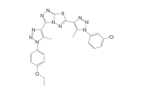 6-(1-(3-chlorophenyl)-5-methyl-1H-1,2,3-triazol-4-yl)-3-(1-(4-ethoxyphenyl)-5-methyl-1H-1,2,3-triazol-4-yl)-[1,2,4]triazolo[3,4-b][1,3,4]thiadiazole