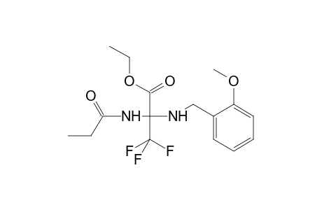 Propanoic acid, 3,3,3-trifluoro-2-[[(2-methoxyphenyl)methyl]amino]-2-[(1-oxopropyl)amino]-, ethyl ester