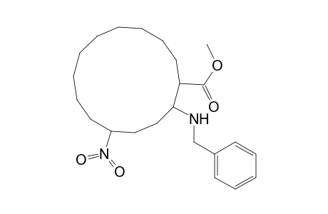 Cyclotetradecanecarboxylic acid, 5-nitro-2-[(phenylmethyl)amino]-, methyl ester