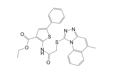 3-thiophenecarboxylic acid, 2-[[[(5-methyl[1,2,4]triazolo[4,3-a]quinolin-1-yl)thio]acetyl]amino]-5-phenyl-, ethyl ester
