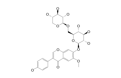 4',6,7-TRIHYDROXYISOFLAVONE-6-METHYLETHER-7-O-BETA-D-XYLOPYRANOSYL-(1->6)-BETA-D-GLUCOPYRANOSIDE