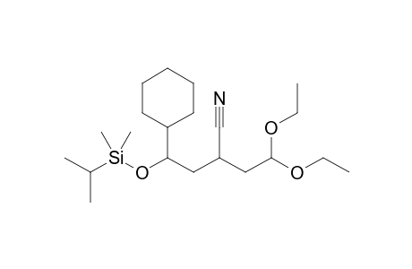 4-Cyclohexyl-2-(2,2-diethoxyethyl)-4-[[(dimethyl)isopropylsilyl]oxy]butanenitrile