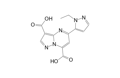 pyrazolo[1,5-a]pyrimidine-3,7-dicarboxylic acid, 5-(1-ethyl-1H-pyrazol-5-yl)-